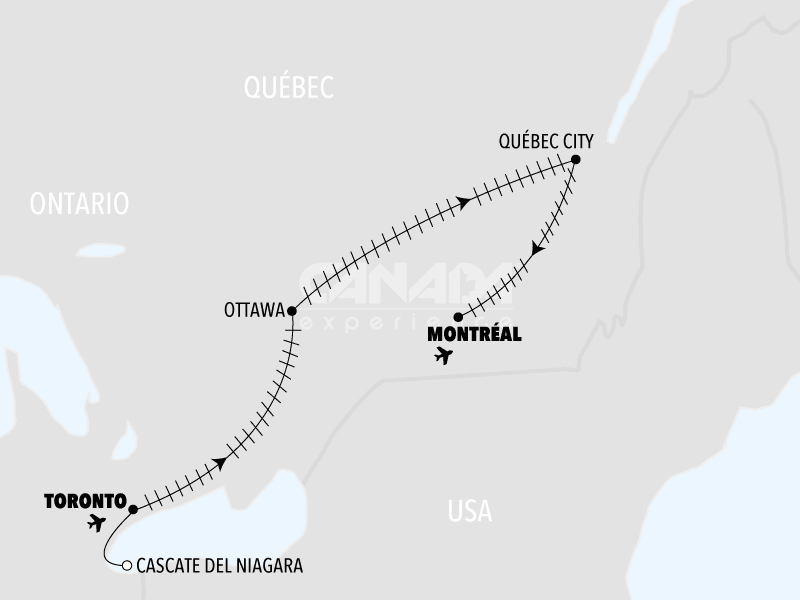 Città dell’Est in Via Rail